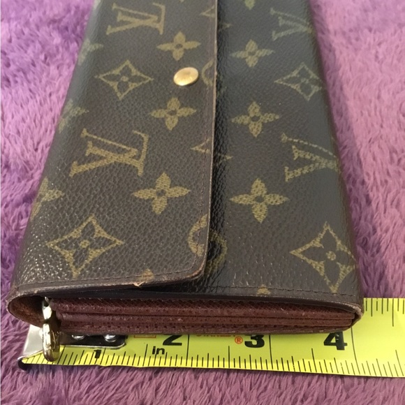 Authentic Louis Vuitton Monogram Porte Montaigne Billets Tresor Sara Long Wallet - Picture 10 of 15